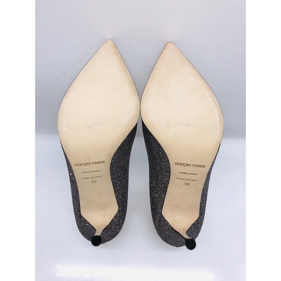 Sergio Rossi Women Godiva Pointed Toe Dress Pump Royal Degrade Silver EU 36 US 6 - Picture 10 of 11